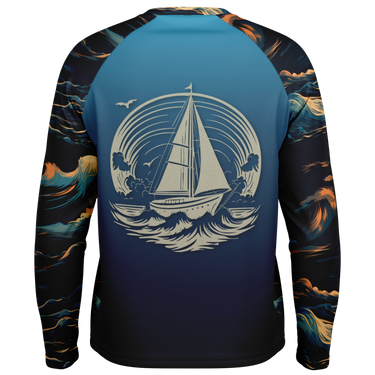 Chokefish™ Long Sleeve Every Day All Weather Trees&Boats Shirt Men's-015-Special-Edition